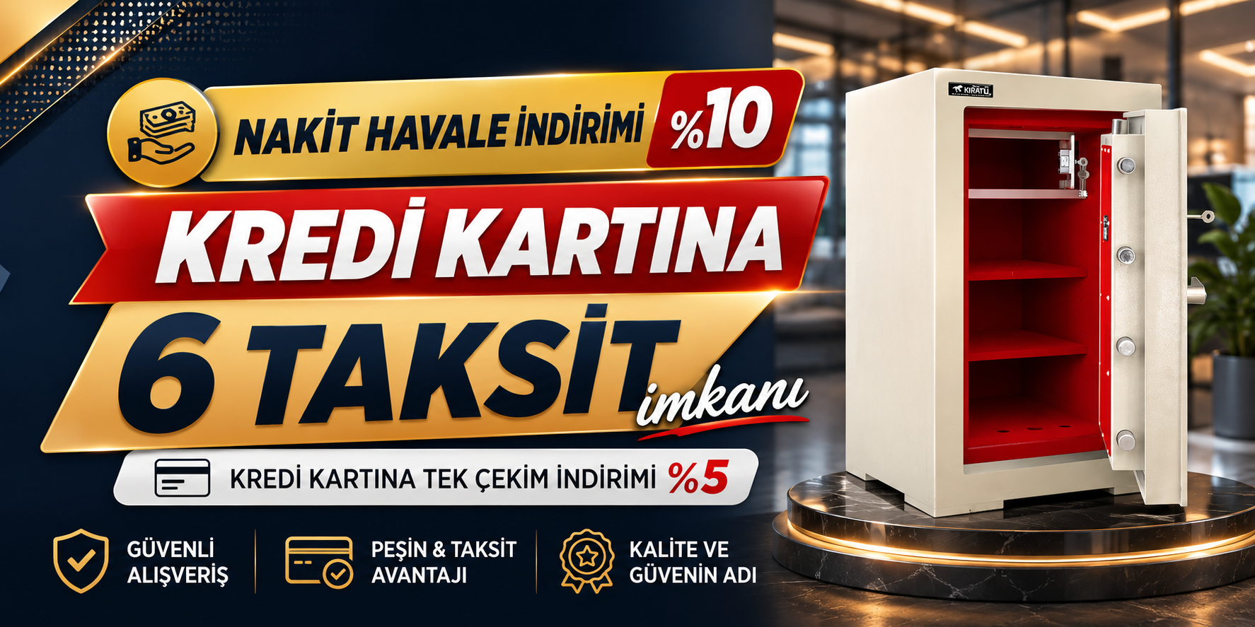 6 Taksit Kampanyası - % 10 indirim - KK tek çekik % 5 indirim.