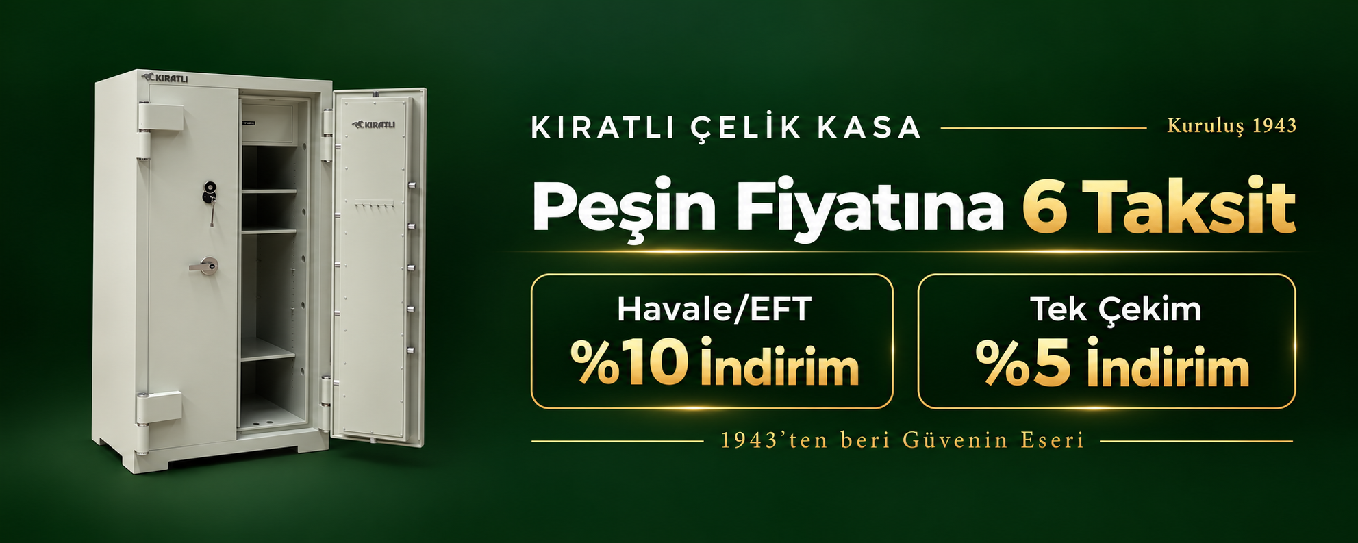 6 Taksit Kampanyası - % 10 indirim - KK tek çekik % 5 indirim.